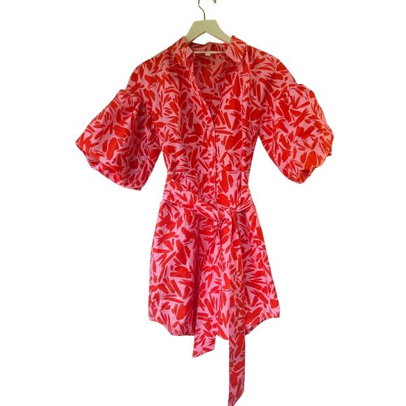 Veronica Beard Samy Dress Poppy Multi - Picture 4 of 9